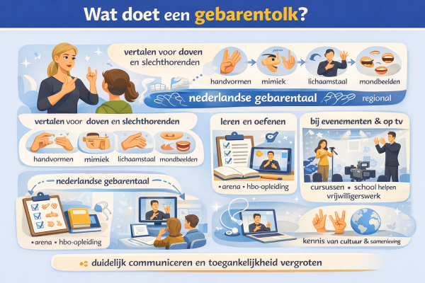 Alles over het beroep gebarentolk Wat doet een gebarentolk